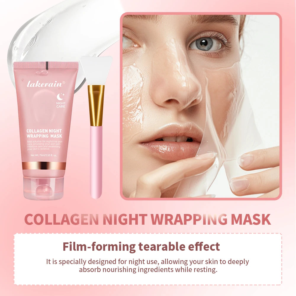 Set de mascara facial y cepillo hidratante y rejuvenecedor koreano