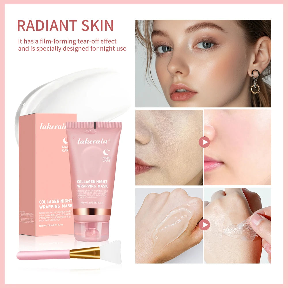Set de mascara facial y cepillo hidratante y rejuvenecedor koreano