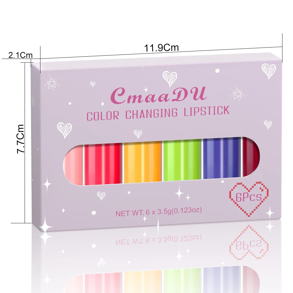 Bálsamo labial frutal con cambio de color según el PH