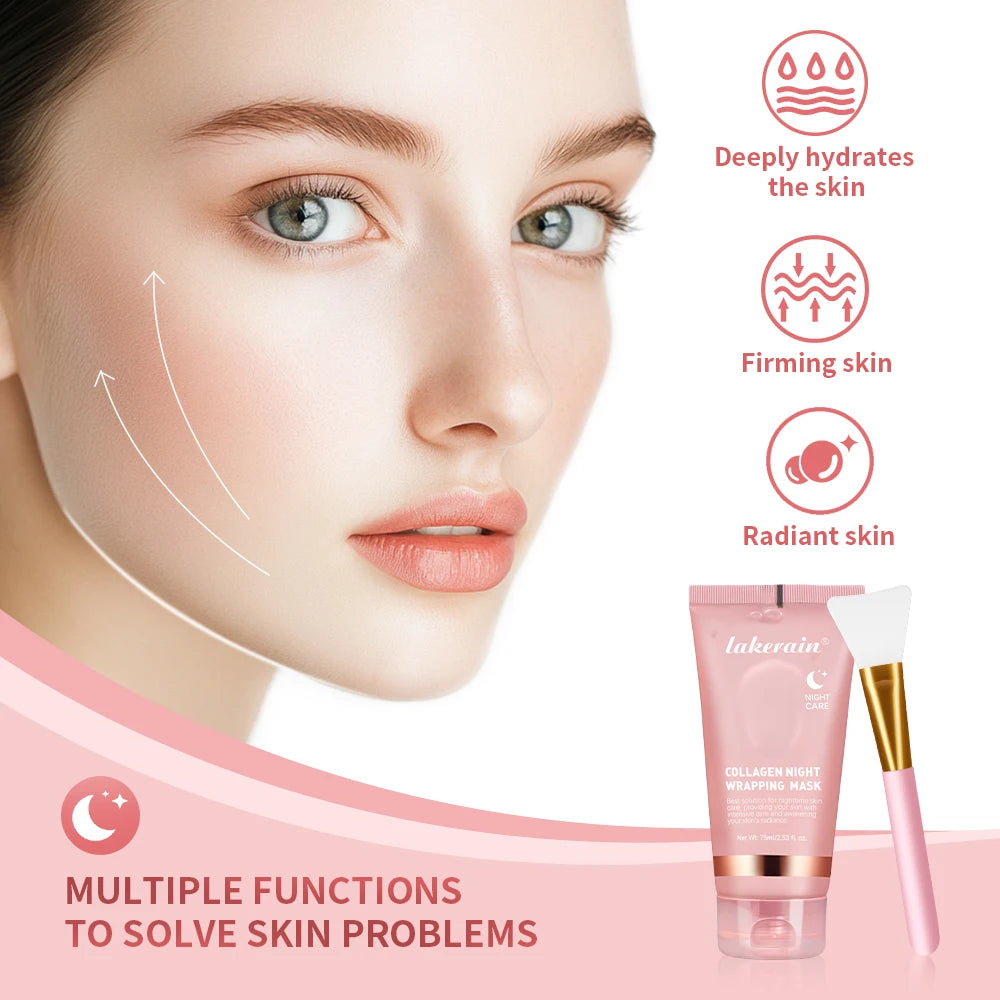 Set de mascara facial y cepillo hidratante y rejuvenecedor koreano