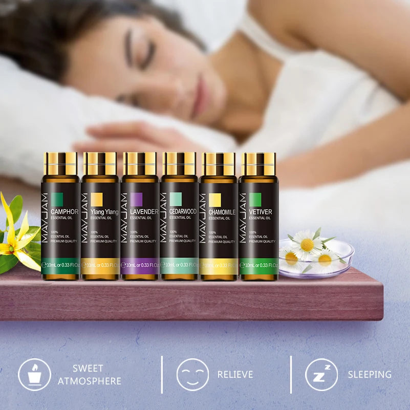 Essencial Oils,Lavender Rose Eucalyptus Jasmine Vanilla Mint Sandalwood Tea Tree Orange Diffuser Aroma Essential Oil