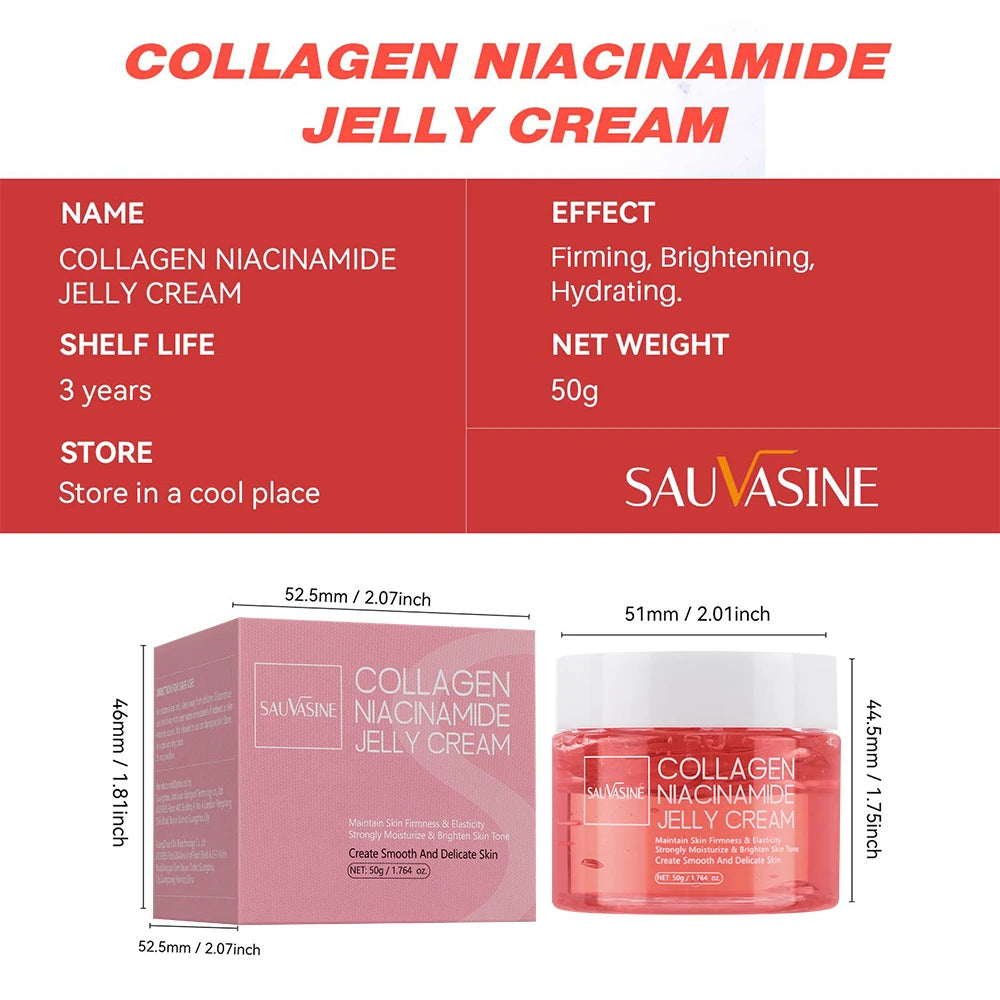 50g Collagen Gelatin Cream, Niacinamide and Hydrolyzed Collagen, strengthen and moisturize in a lasting way