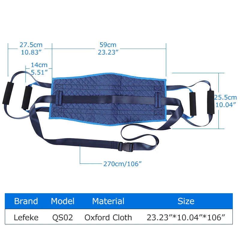 Lefeke Staff Horizontal Position Transfers Elderly Bedridden Safety.
 Sling for sitting, horizontal transfers, safety for bedridden elderly