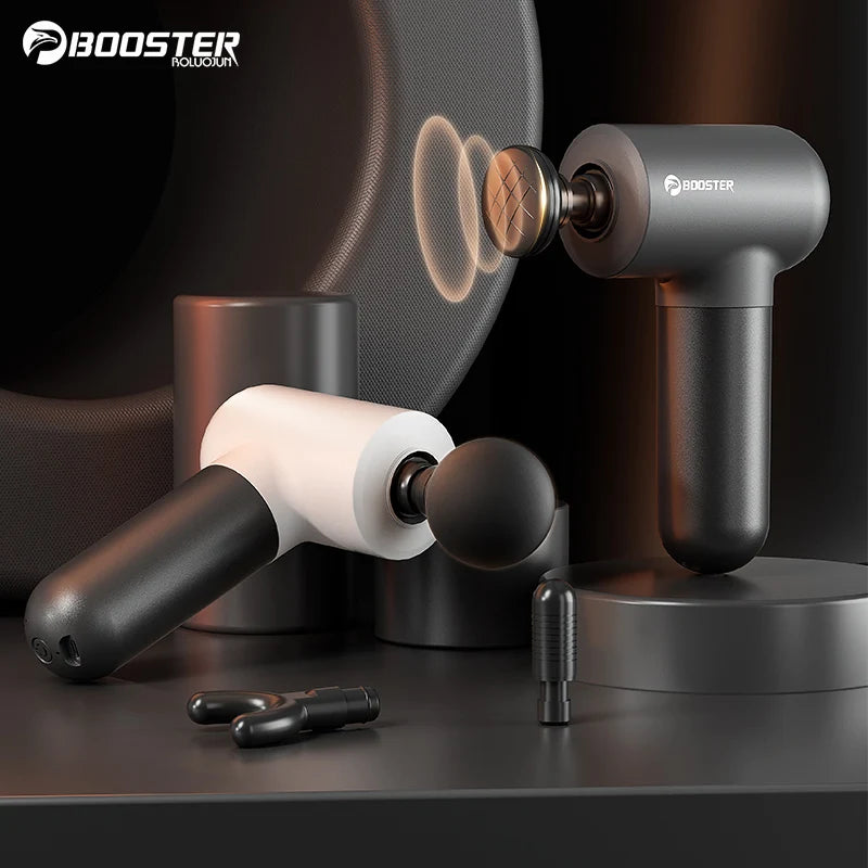 Booster V3 portable muscle recovery and relief massage gun.