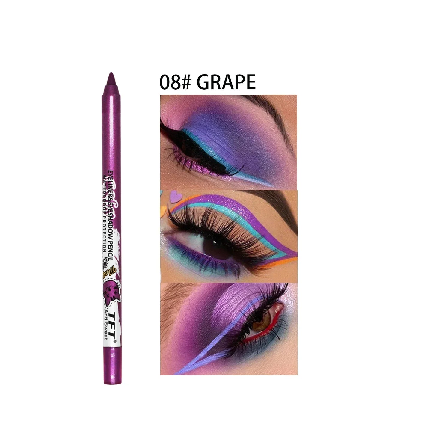 Colorful Long-lasting Eyeliner Pencil Waterproof Quick-dry No Blooming Blue Pink Eye Liner Pen Eyes Makeup Cosmetics Tools