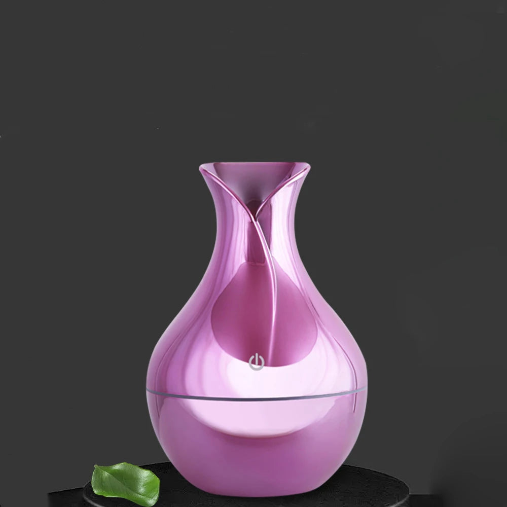 USB Essential Oil Diffuser - Ultrasonic Humidifier with 7 Color LED Light