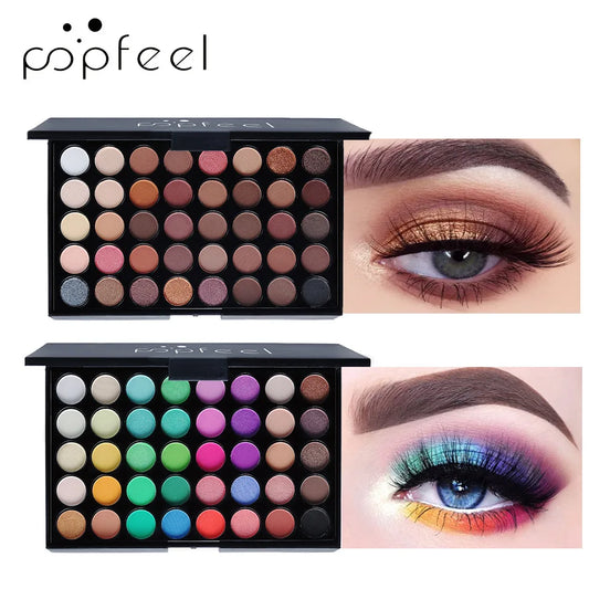 Hot 40 Colors Matte Shimmer Eyeshadow Palette Makeup Long Lasting Nude Shine Pigment Pigmented Pressed Powder Eye Shadow Pallete