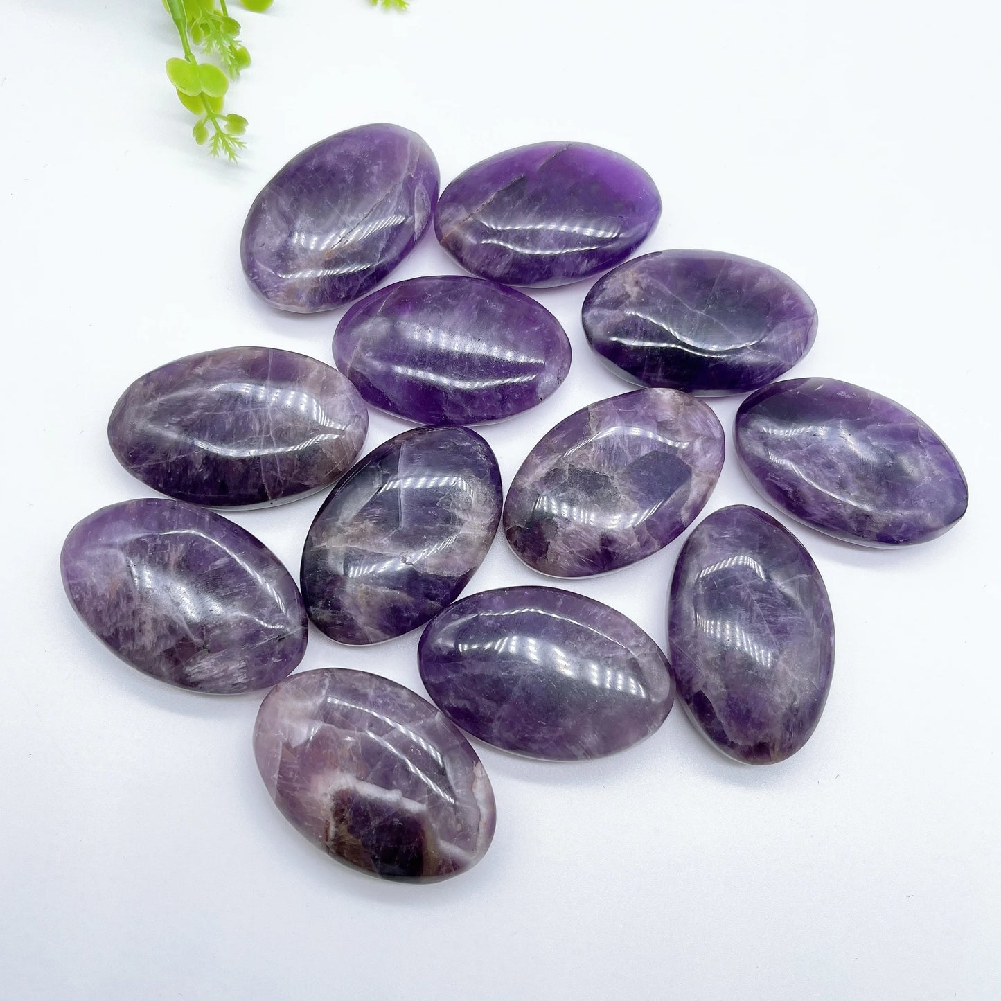 55MM Natural Amethyst Crystal Quartz Stone Polished Energy Gems.