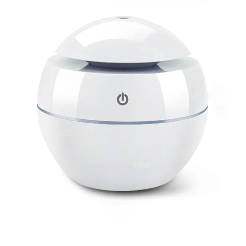 USB Essential Oil Diffuser - Ultrasonic Humidifier with 7 Color LED Light