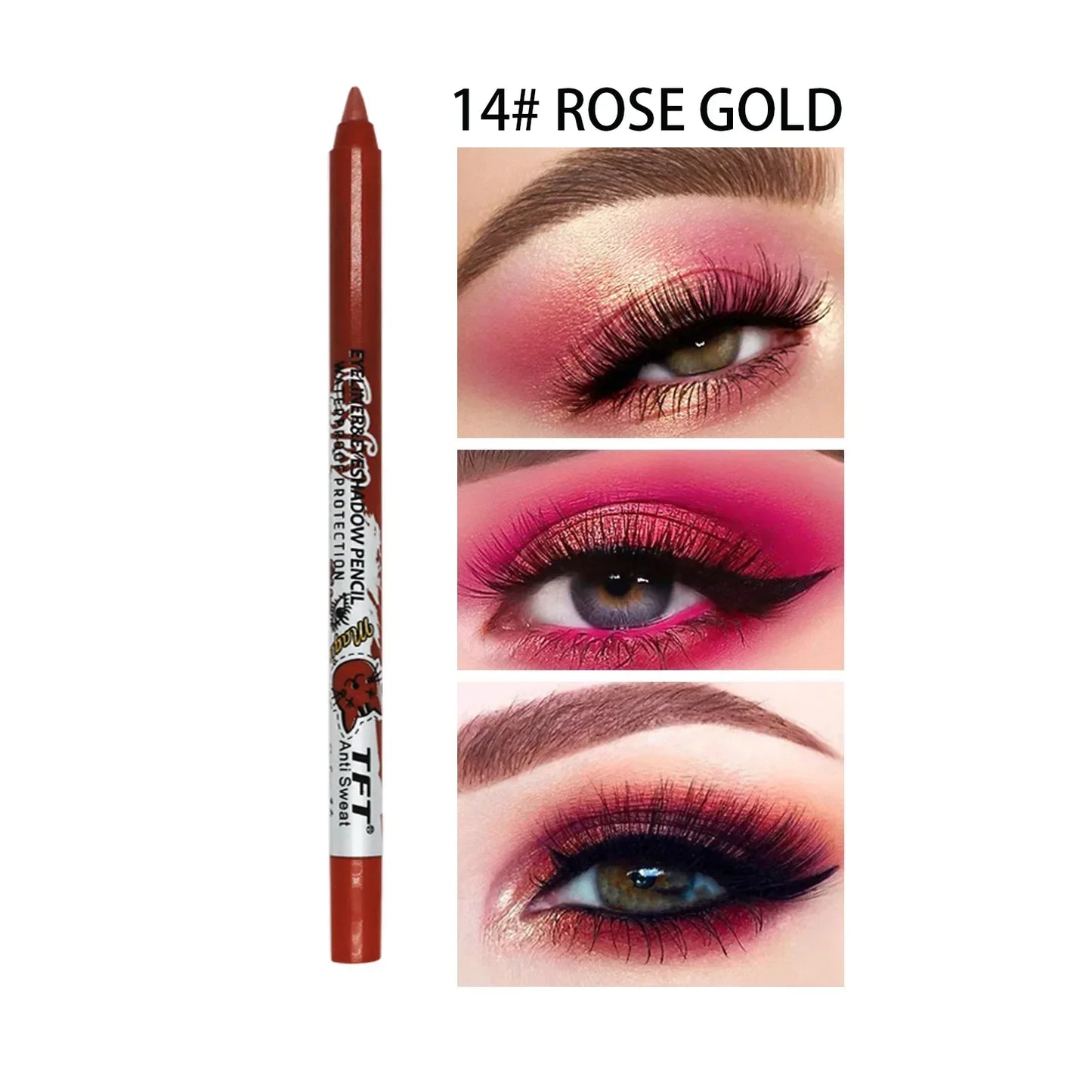 Colorful Long-lasting Eyeliner Pencil Waterproof Quick-dry No Blooming Blue Pink Eye Liner Pen Eyes Makeup Cosmetics Tools