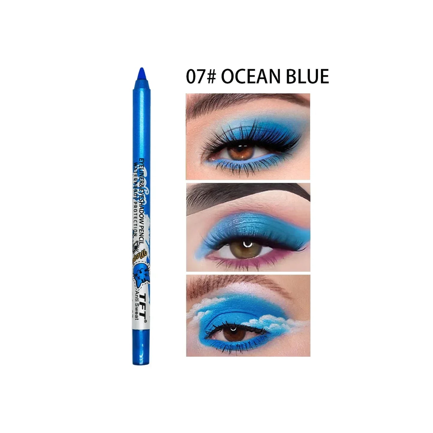 Colorful Long-lasting Eyeliner Pencil Waterproof Quick-dry No Blooming Blue Pink Eye Liner Pen Eyes Makeup Cosmetics Tools