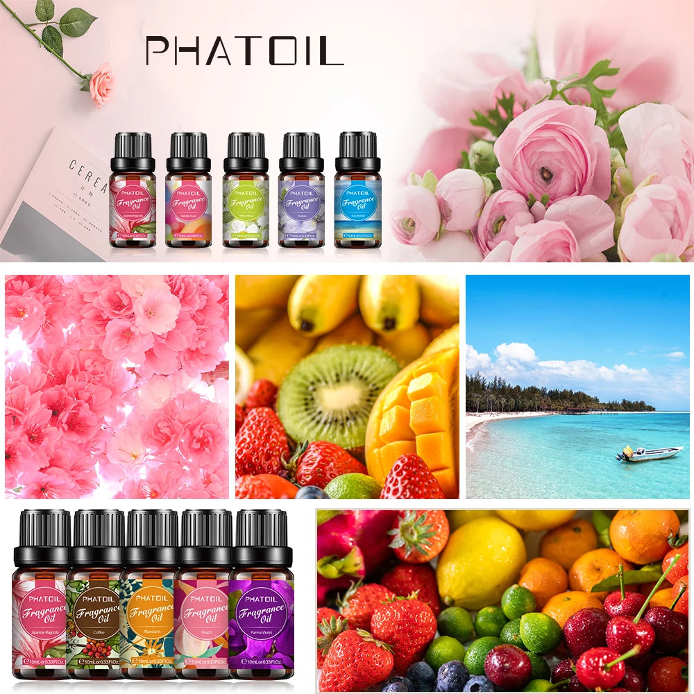 Aromatic Oils, Coconut Vanilla Fragrance, Sea Breeze, Mango, Strawberry, Candle Making, 10ml